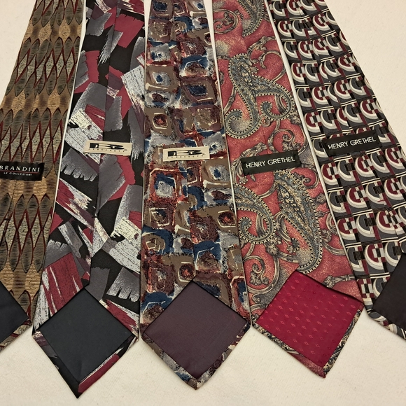 Vintage Elegant 100% Silk Men's Ties Set - Picture 7 of 14